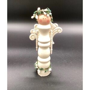 VTG‎ Wooden Folk Art Angel-Christmas Holiday Collectible-7" Tall Decor